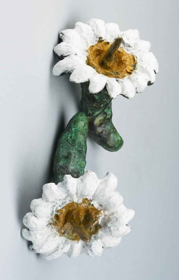 Bronze Flower Paper Weight, Cactus Flower, Sculpture