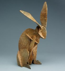 Bronze Cardboard Rabbit